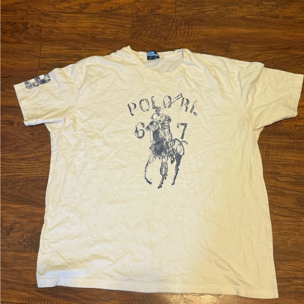 Polo by Ralph Lauren Cream Graphic Tee